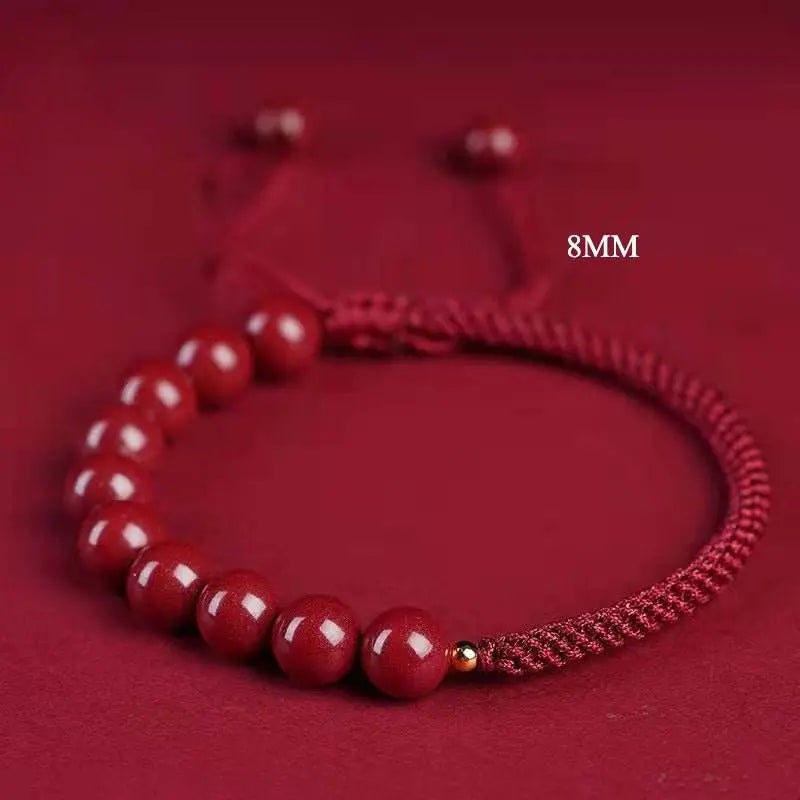 Natural Cinnabar Multicolored Braided Lucky Bracelet for Dragon Boat Festival - STAR8S