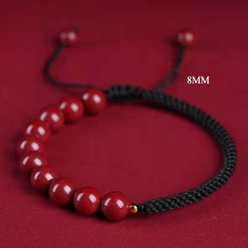 Natural Cinnabar Multicolored Braided Lucky Bracelet for Dragon Boat Festival - STAR8S