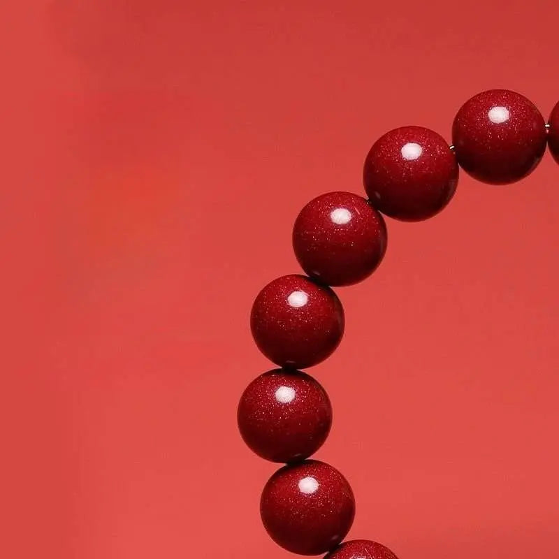 natural cinnabar & purple cinnabar bracelet with hetian jade & amber, lucky jewelry for zodiac year - star8s