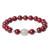 content Cinnabar & Hetian Jade Bead Bracelet