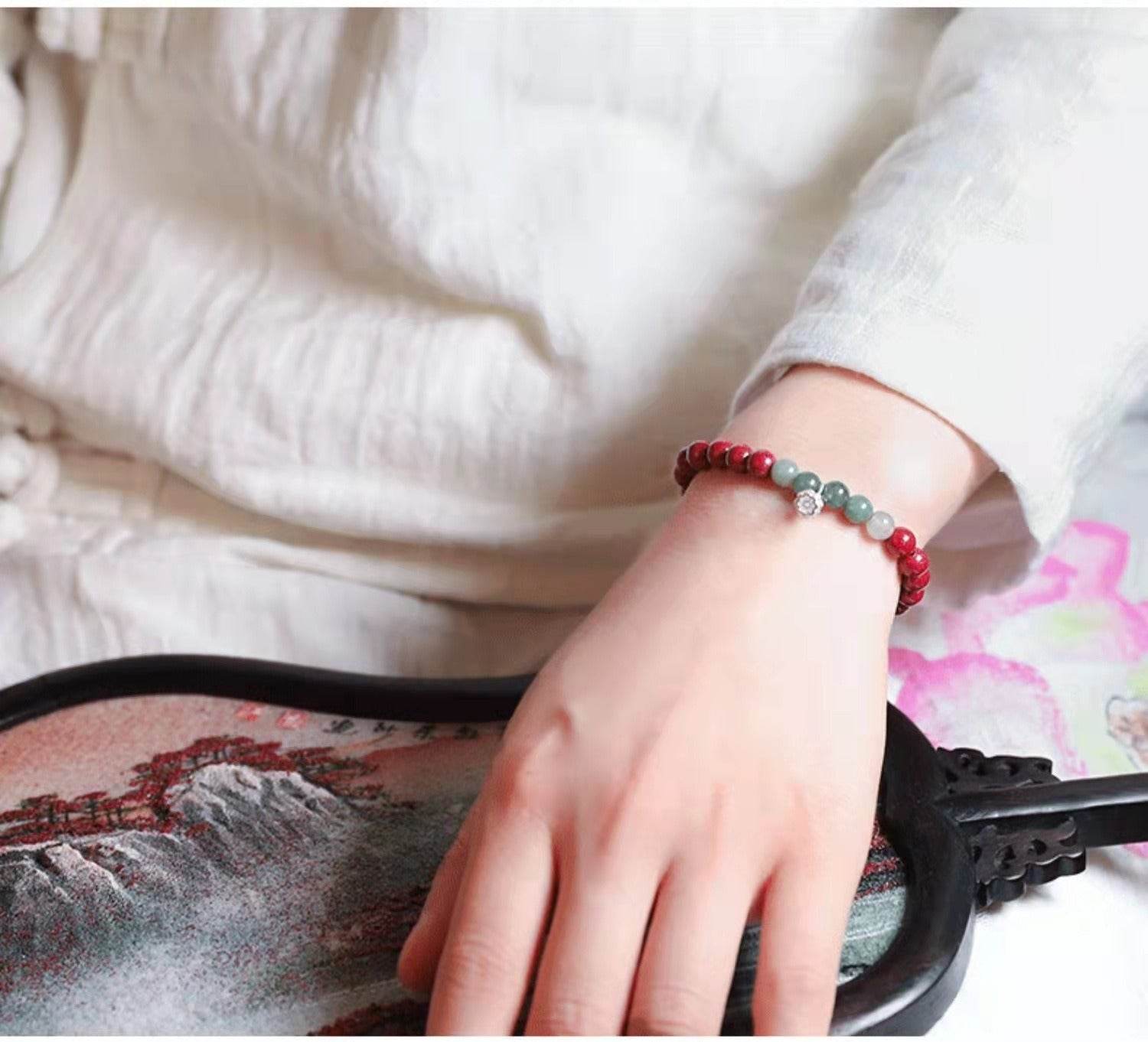 Natural High - content Purple Cinnabar Retro Bracelet, Stylish Jewelry for All - STAR8S