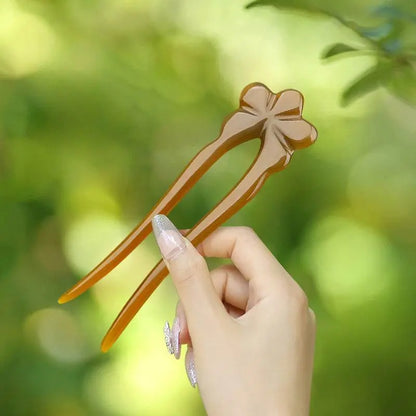 Natural Horn U - shaped Hairpin for Stylish Bun & Ponytail - STAR8S