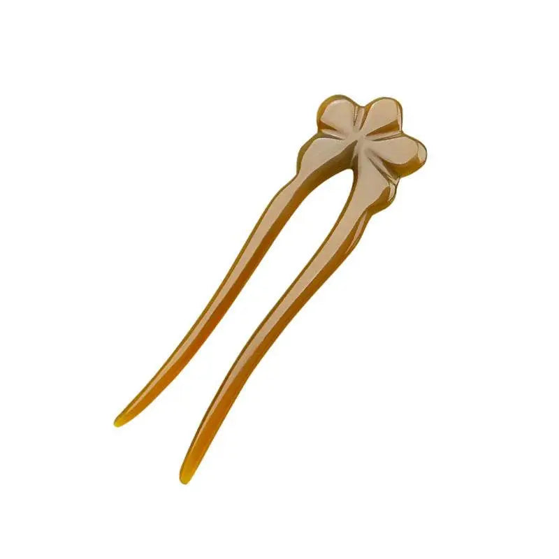 natural horn u - shaped hairpin for stylish bun & ponytail - star8s