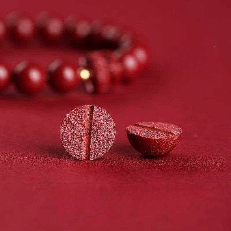 Natural Purple Cinnabar Lion - dance Bracelet, Lucky Jewelry for Natal Year & Valentine's Day - STAR8S