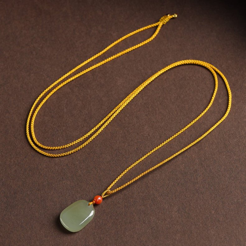 Necklace with Jade Pendant - Heitian Safe & Sound | STAR8S