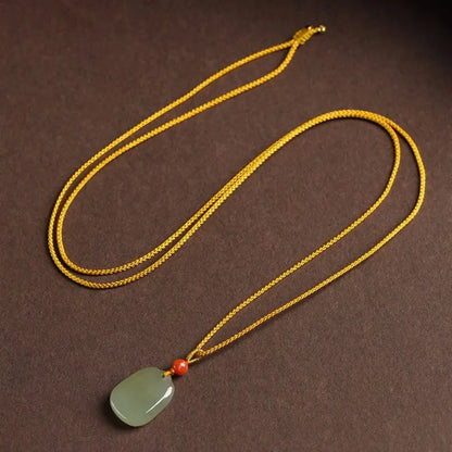 Necklace with Jade Pendant - Heitian Safe & Sound | STAR8S