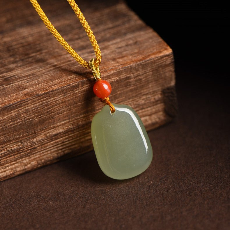 necklace with jade pendant - heitian safe & sound | star8s