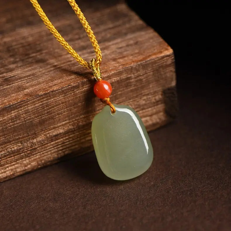 necklace with jade pendant - heitian safe & sound | star8s