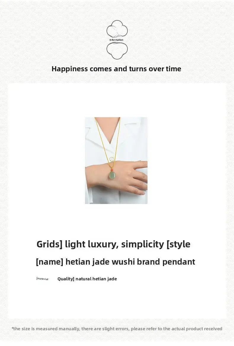 necklace with jade pendant - heitian safe & sound | star8s