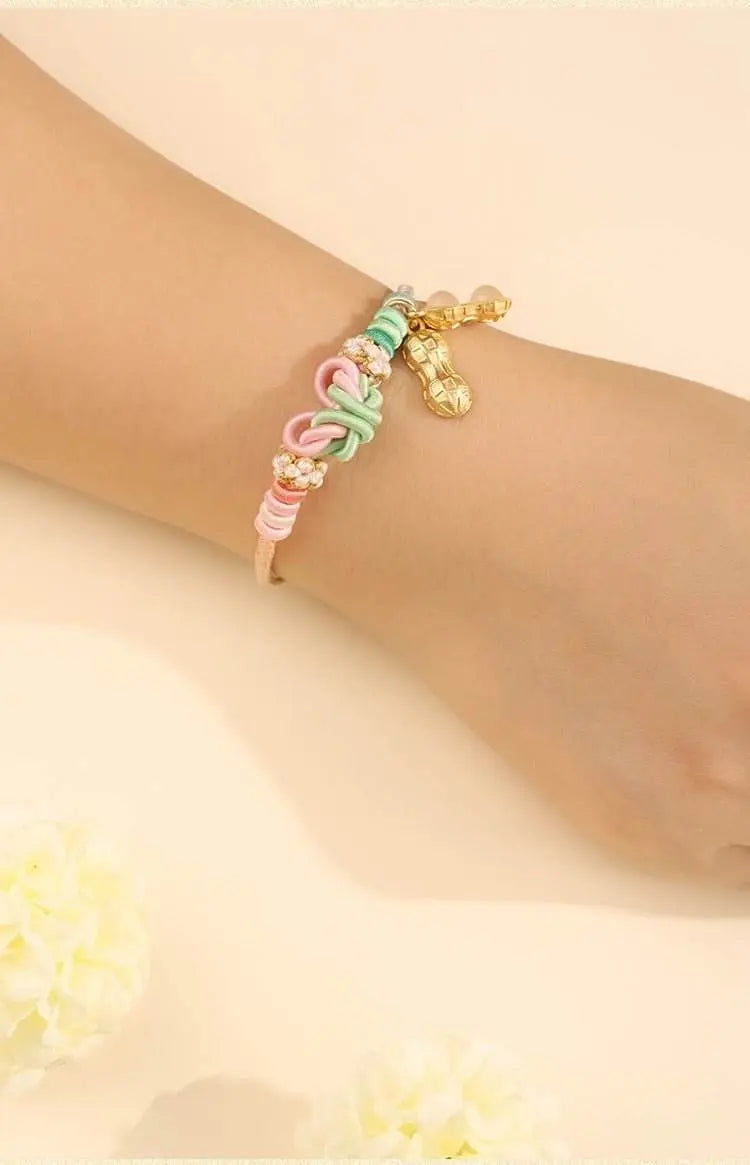 new bow - knot hand - woven rope, diy sweet jewelry for besties - star8s