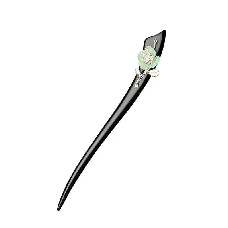 new chinese intangible heritage sandalwood u pin for vintage bun, show oriental elegance - star8s