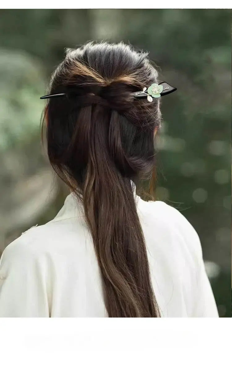 new chinese intangible heritage sandalwood u pin for vintage bun, show oriental elegance - star8s