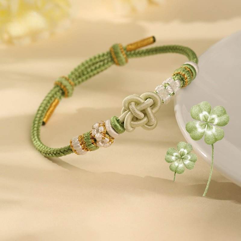 New Lucky Clover Hand - Woven Rope, DIY Beaded Jewelry for Students & Young Girls - STAR8S