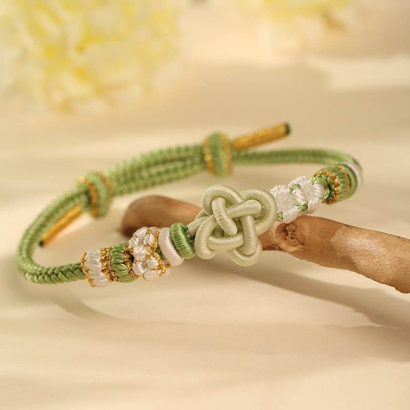 new lucky clover hand - woven rope, diy beaded jewelry for students & young girls - star8s