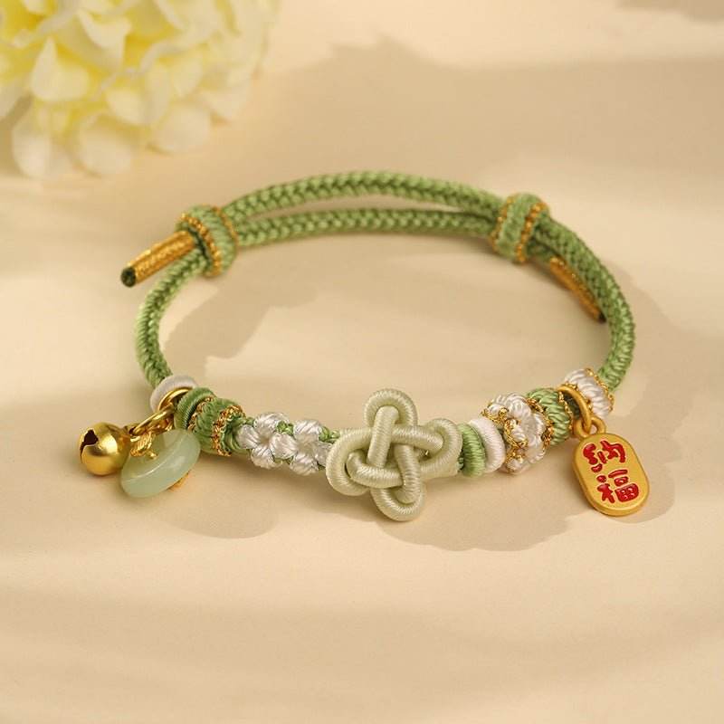 new lucky clover hand - woven rope, diy beaded jewelry for students & young girls - star8s