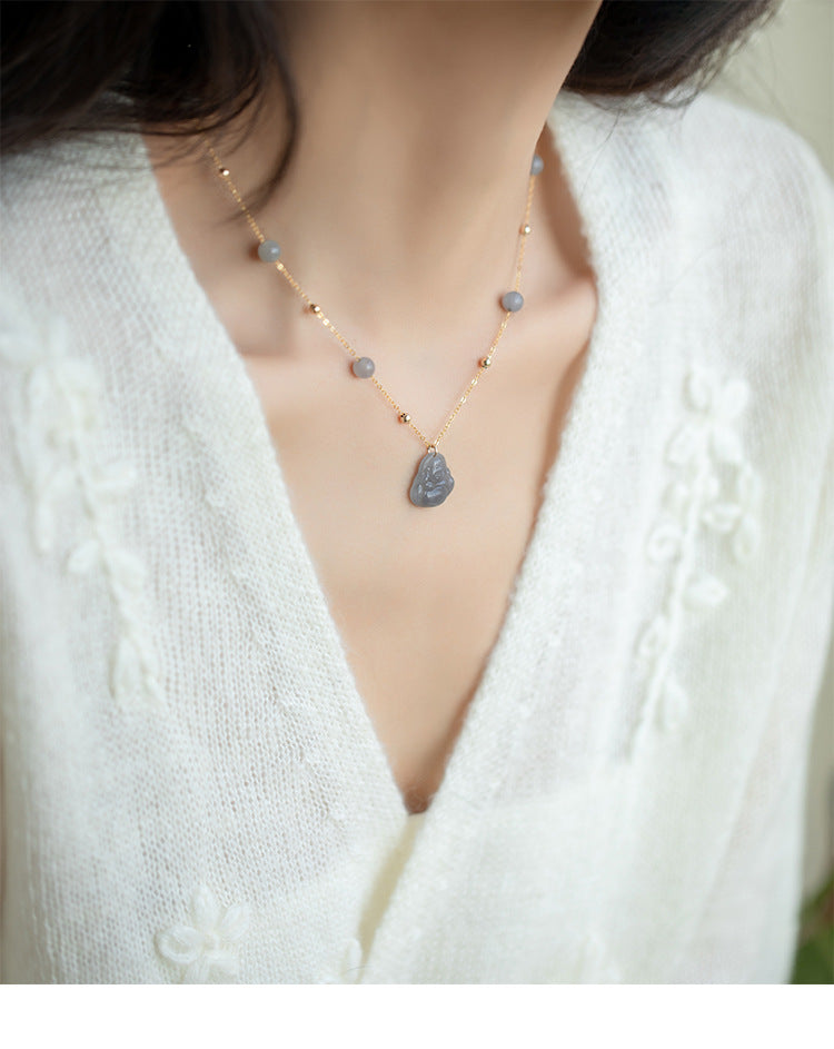 Buddha Necklace Jade - Heitian Laughing Buddha Jewelry | STAR8S