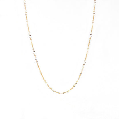 Dainty Minimalist Link Chain Necklace for Women Teen Girls Ultra Thin Gold Tone Copper Cable Chain Choker Delicate Layering Clavicle Collarbone Necklace Everyday Fashion Tiny Plain Base Chain Jewelry Gift