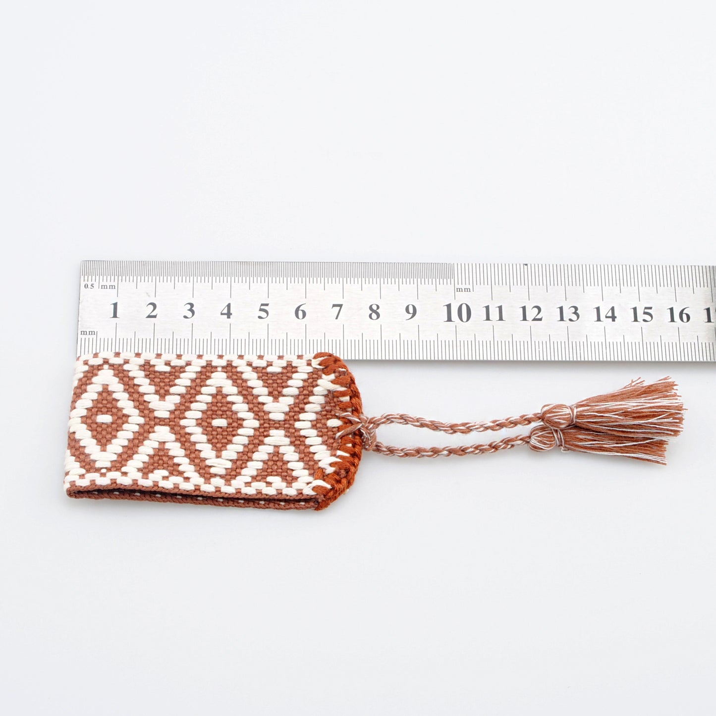 wide boho braided bracelet – geometric diamond tassel women’s handmade cord wristband