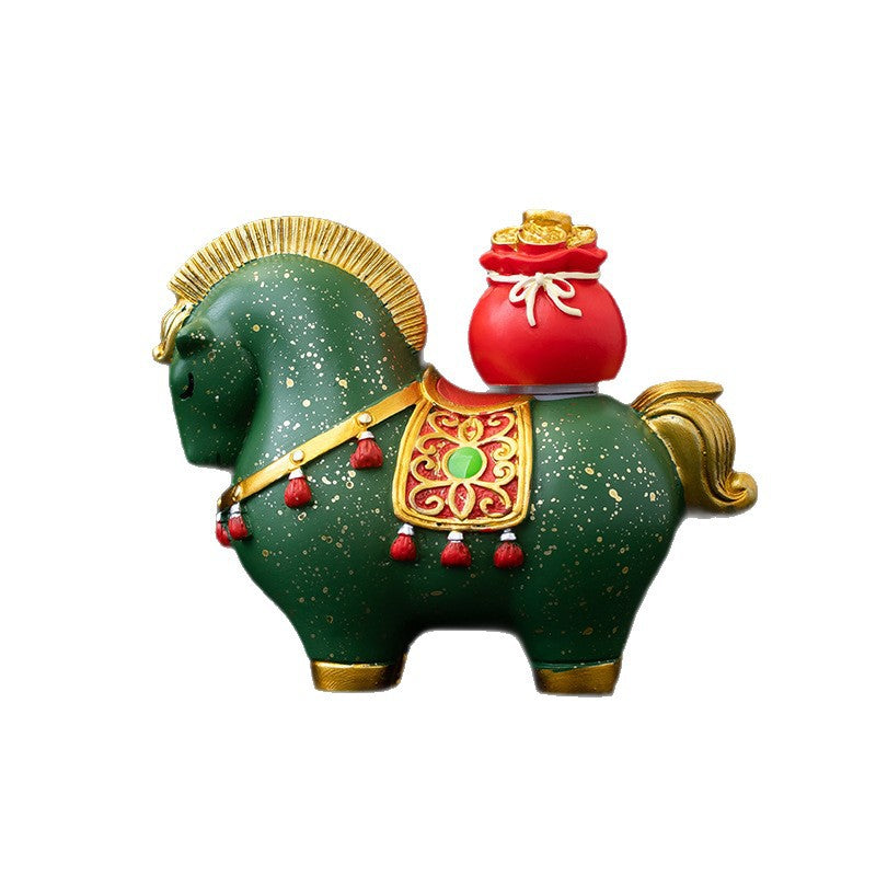 chinese zodiac horse tea pet - prosperity & blessings ceramic home décor for office desk & tea table - star8s