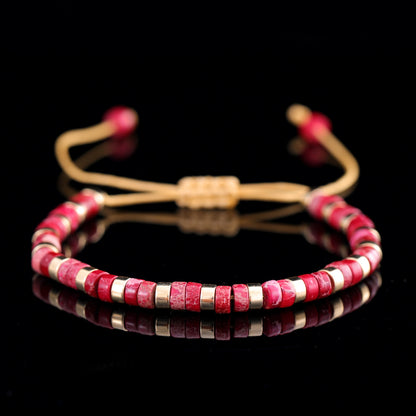 Adjustable Men's Bracelet - Natural Stone 4mm Beads with Turquoise & Tiger's Eye | Stylish & Durable Handmade Friendship Bracelets