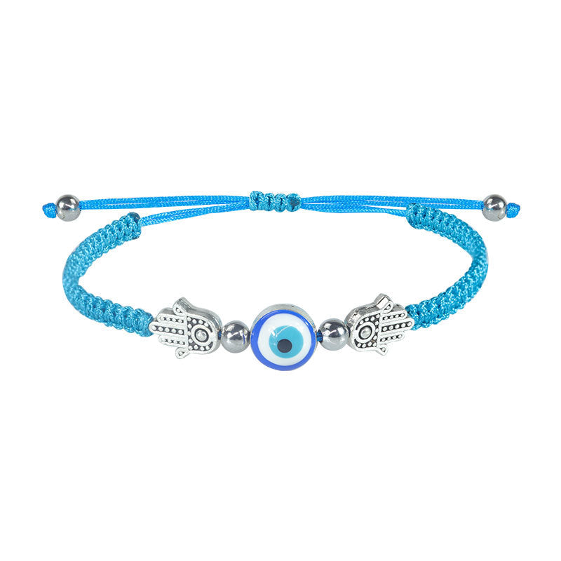 evil eye bracelet - handcrafted adjustable red string bracelet with hamsa & nazar protection charm for women - star8s