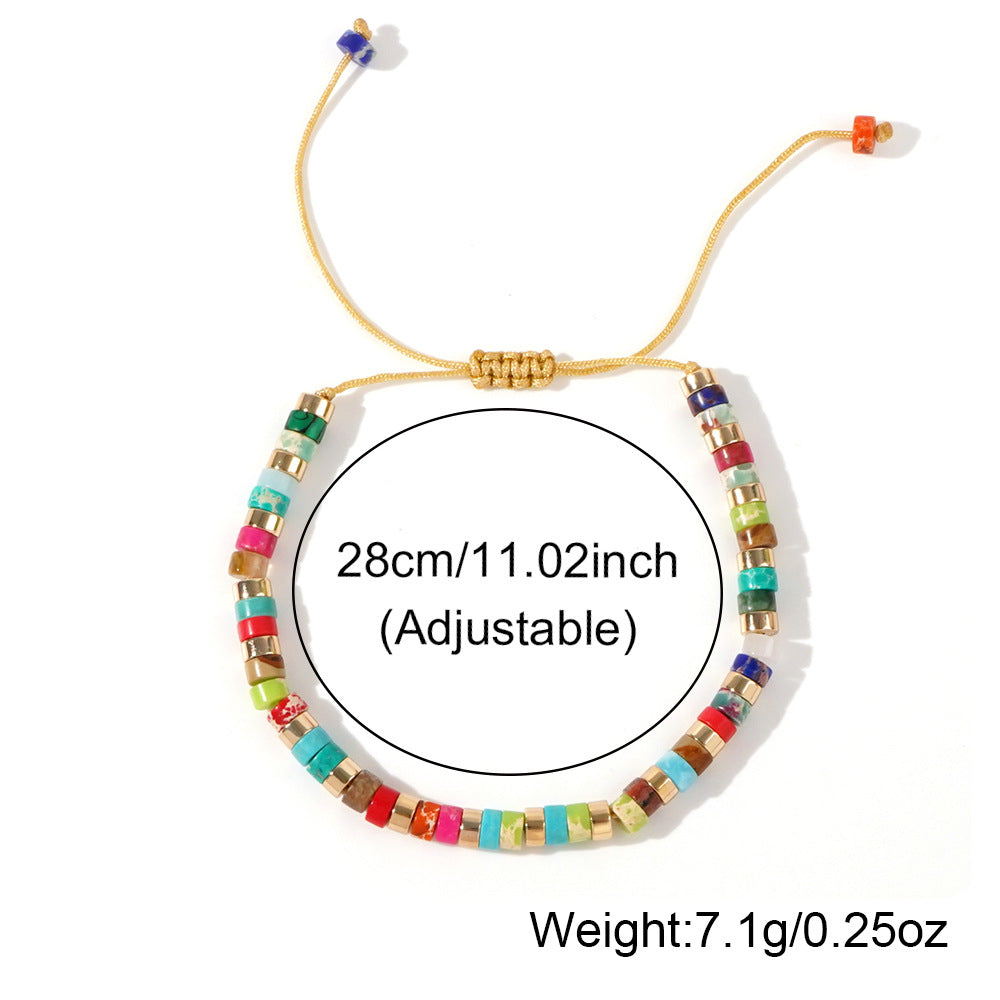 adjustable men's bracelet - natural stone 4mm beads with turquoise & tiger's eye | stylish & durable handmade friendship bracelets