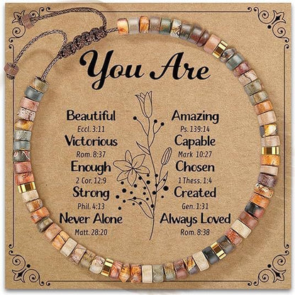 Handwoven Bracelet for Women – High-End, Stylish Natural Stone Wristband – Adjustable, Outdoor, Sports & Fashion Accessory