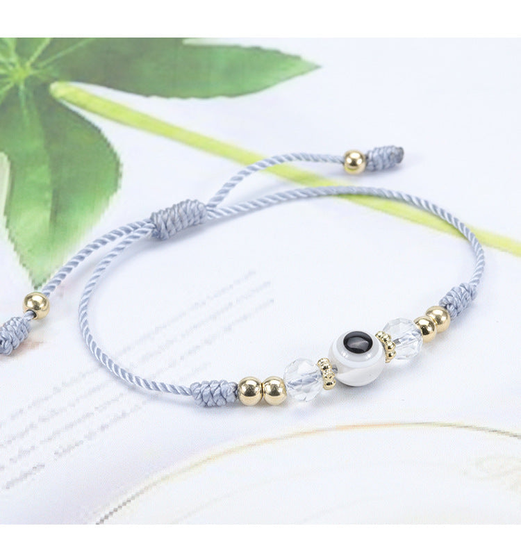Evil Eye Bracelet - Adjustable Crystal Bead Woven Bracelet for Boys & Girls | Lucky Protection Charm Bracelet - STAR8S