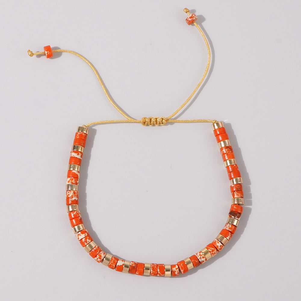 adjustable men's bracelet - natural stone 4mm beads with turquoise & tiger's eye | stylish & durable handmade friendship bracelets