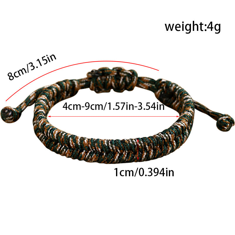 Nepal-Style Boho Adjustable Cord Bracelet – Unisex Woven Wristband, Colorful & Stackable - STAR8S