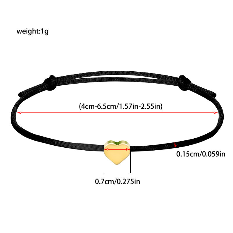 sweet heart bracelet | fashionable & simple adjustable heart bracelet | colorful & cute jewelry for women - star8s