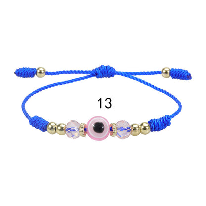 Evil Eye Bracelet - Adjustable Crystal Bead Woven Bracelet for Boys & Girls | Lucky Protection Charm Bracelet - STAR8S