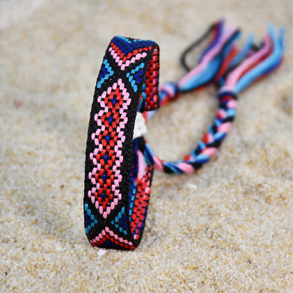 Nepal Boho Woven Friendship Bracelet – Colorful Tassel Handmade Women’s Bracelet