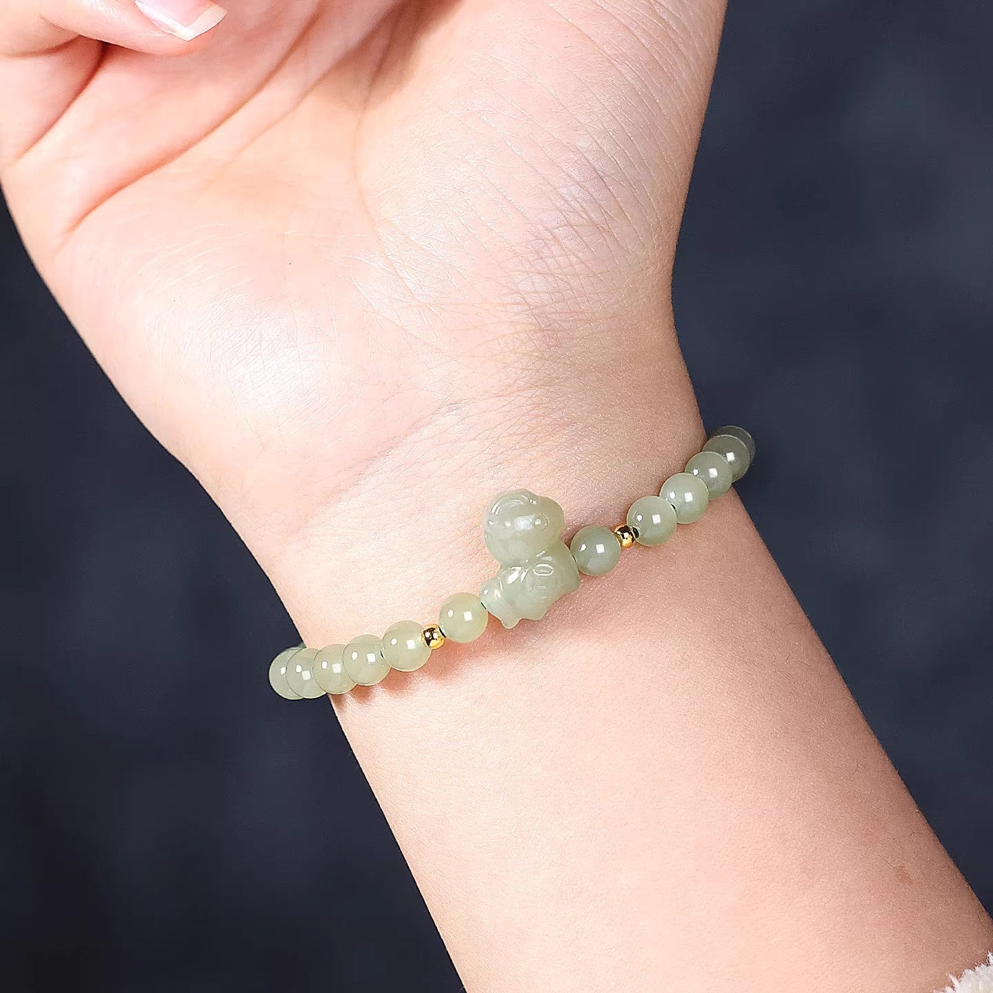 chinese zodiac horse jade beaded bracelet 2026 - star8s