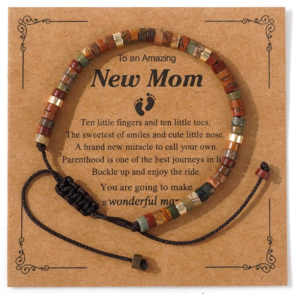 handwoven bracelet for women – high-end, stylish natural stone wristband – adjustable, outdoor, sports & fashion accessory