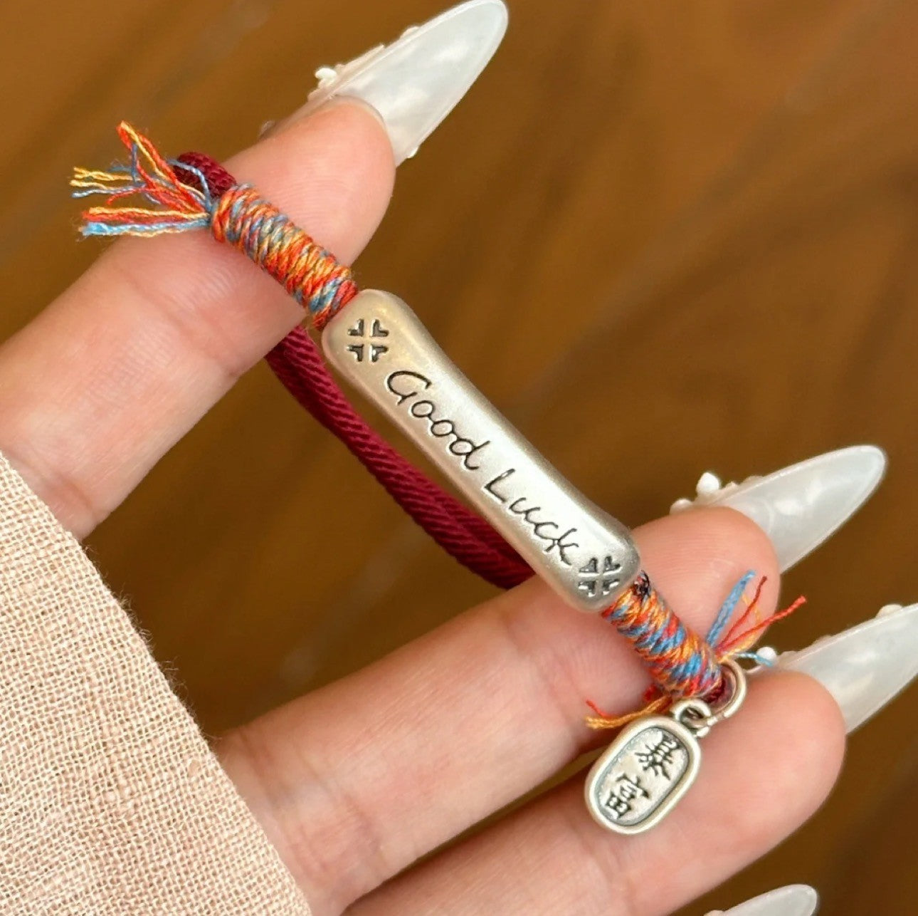 handmade red string bracelet for women good luck kabbalah protection amulet neo-chinese style braided cord charm bracelet adjustable friendship jewelry gift