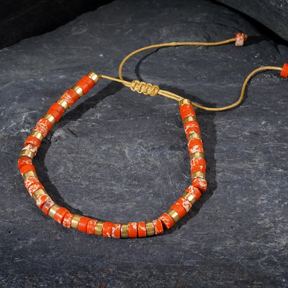 Adjustable Men's Bracelet - Natural Stone 4mm Beads with Turquoise & Tiger's Eye | Stylish & Durable Handmade Friendship Bracelets