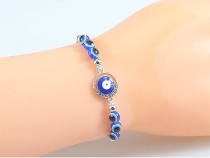 Blue Evil Eye Bracelet – Handcrafted Protective Bracelet with Nazar & Lucky Charm - STAR8S