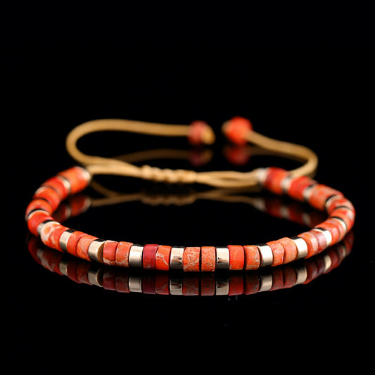 Adjustable Men's Bracelet - Natural Stone 4mm Beads with Turquoise & Tiger's Eye | Stylish & Durable Handmade Friendship Bracelets