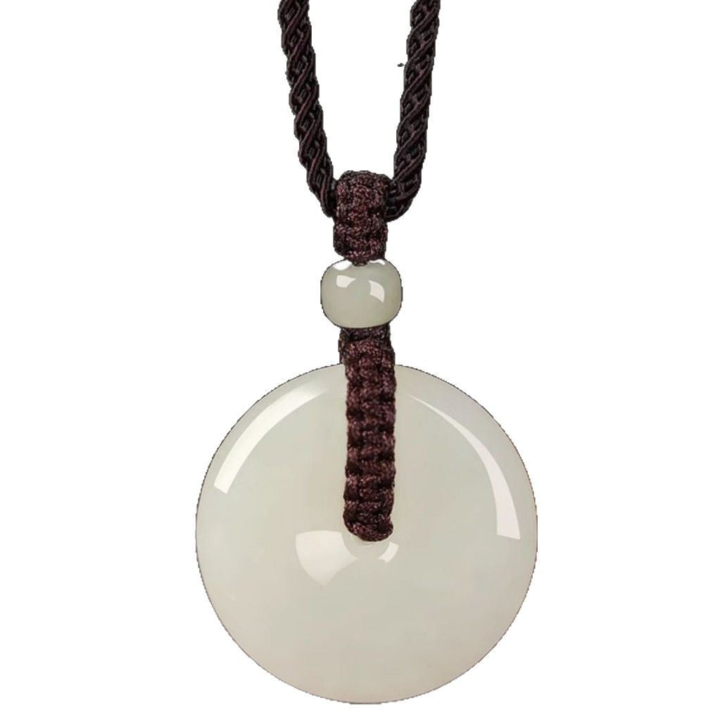 Hetian Jade Ping An Kou Pendant Necklace for Men & Women - STAR8S