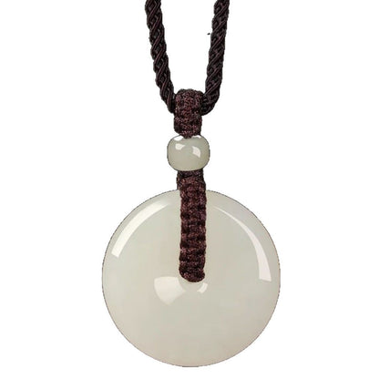 Hetian Jade Ping An Kou Pendant Necklace for Men & Women - STAR8S