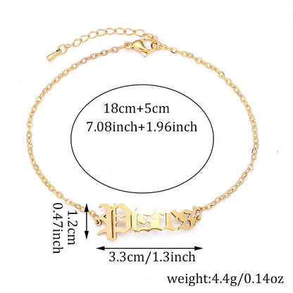 Zodiac Signs Bracelet - Titanium Steel Gothic Beach Style Personalized Bracelets for Men & Women - STAR8S