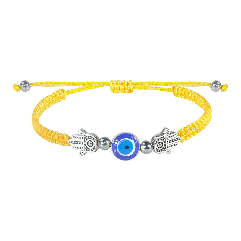 evil eye bracelet - handcrafted adjustable red string bracelet with hamsa & nazar protection charm for women - star8s