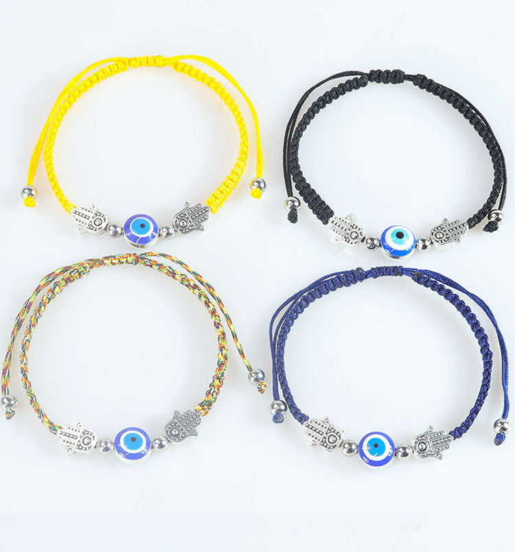 Evil Eye Bracelet - Handcrafted Adjustable Red String Bracelet with Hamsa & Nazar Protection Charm for Women - STAR8S