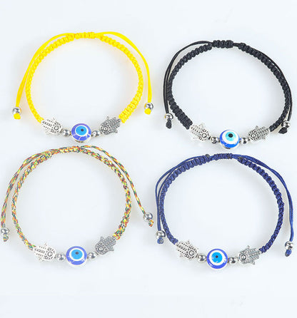 Evil Eye Bracelet - Handcrafted Adjustable Red String Bracelet with Hamsa & Nazar Protection Charm for Women - STAR8S