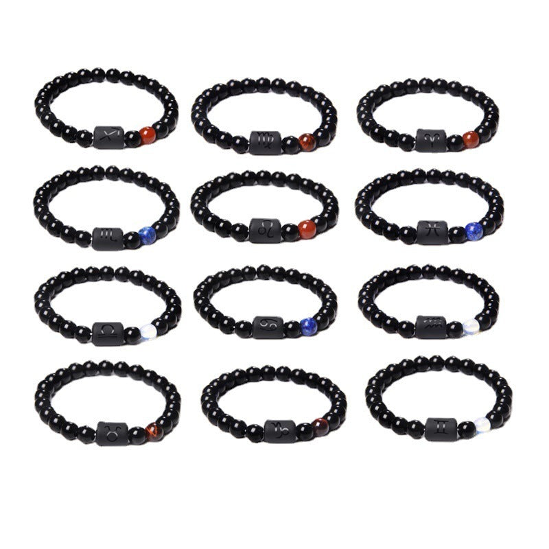 Zodiac Signs Bracelet - Elastic Tiger Eye & Agate Beaded Bracelet for Men & Women - STAR8S