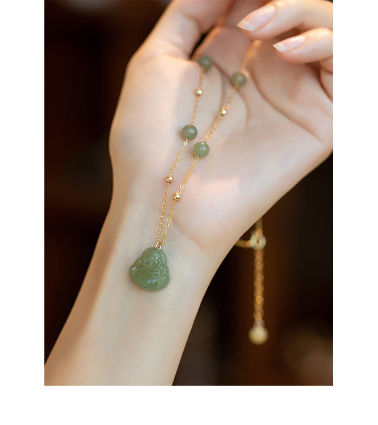 Buddha Necklace Jade - Heitian Laughing Buddha Jewelry | STAR8S