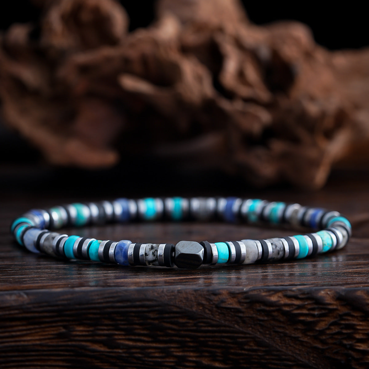 Boho Cylindrical Men Bracelet – Fashionable Retro & Versatile Beaded Wristband - STAR8S