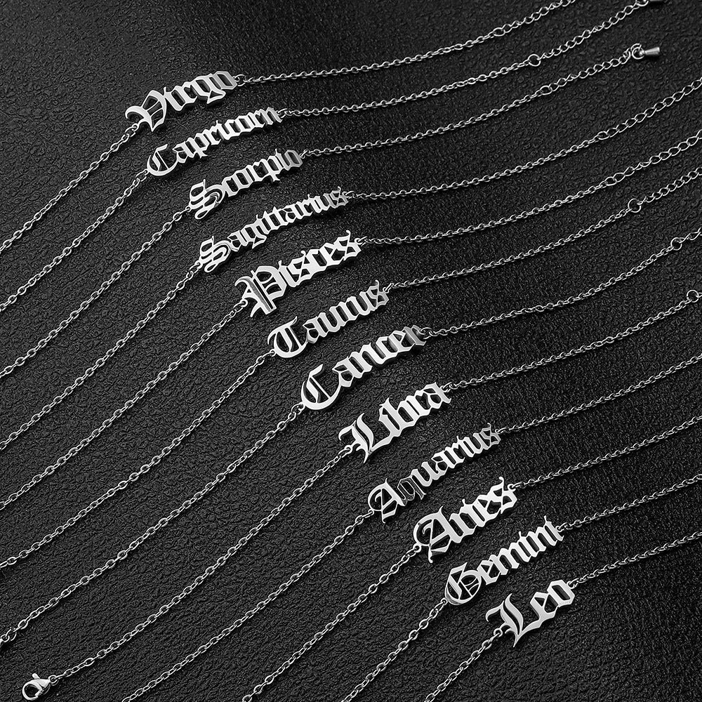 Zodiac Signs Bracelet - Titanium Steel Gothic Beach Style Personalized Bracelets for Men & Women - STAR8S
