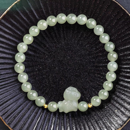 Chinese Zodiac Horse Jade Beaded Bracelet 2026 - STAR8S